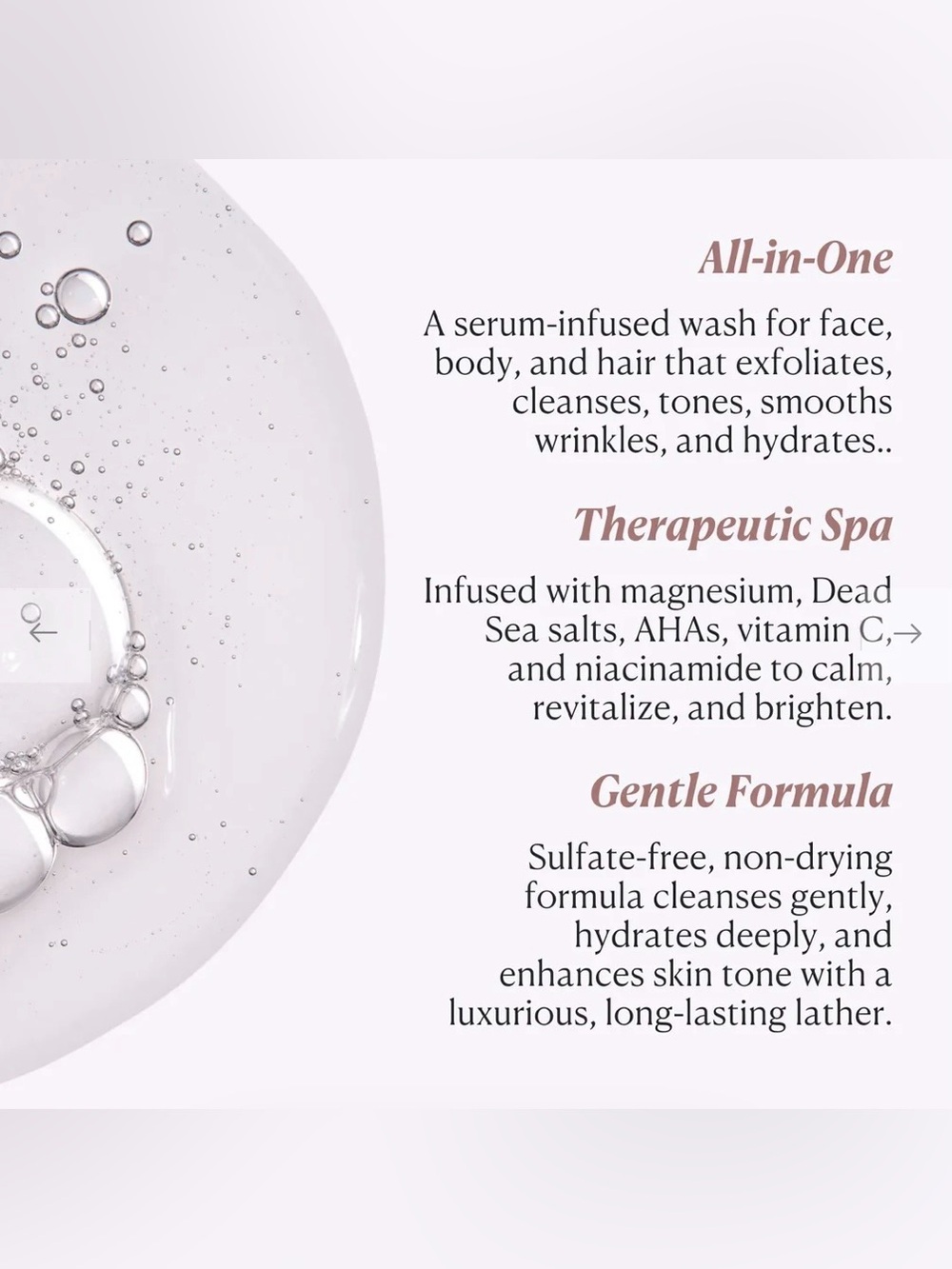 Nakery SkinRenew Face, Body + Hair Wash 33.8 Fl Oz (Seaside Serenity)-NEW - Picture 5 of 6